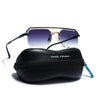 Allure | Grey & Clear Half Rim SunglassesLens | Black Frame  - MG7769
