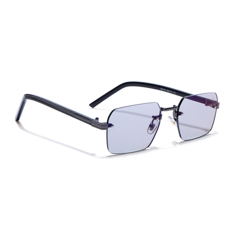 Nexo | Smoke black Rimless Sunglasses | Gun Metal Frame - MG9294