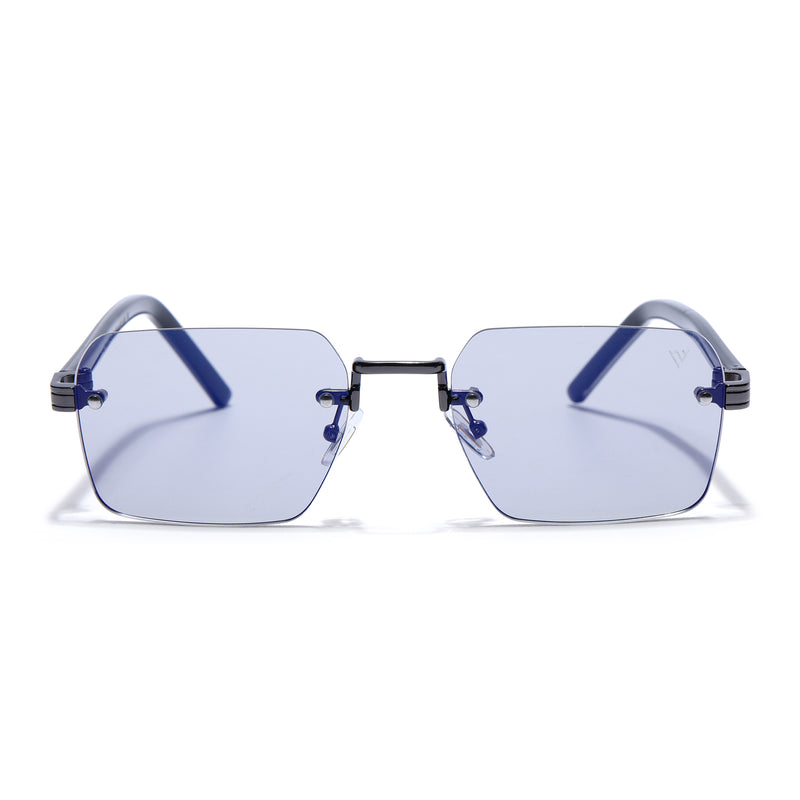 Nexo | Smoke black Rimless Sunglasses | Gun Metal Frame - MG9294