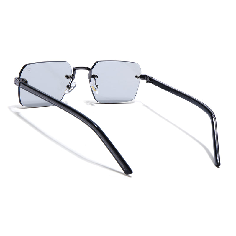 Nexo | Smoke black Rimless Sunglasses | Gun Metal Frame - MG9294