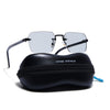 Nexo | Smoke black Rimless Sunglasses | Gun Metal Frame - MG9294