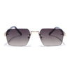 Nexo | Brown Rimless Sunglasses | Golden Frame - MG9295