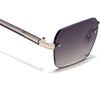 Nexo | Brown Rimless Sunglasses | Golden Frame - MG9295