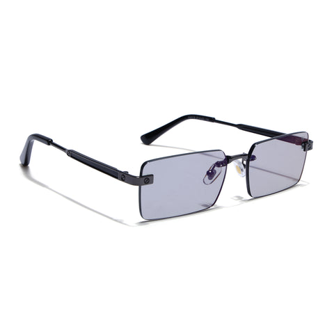 Carter | Smoke Black Rimless Sunglasses | Gun Metal Frame - MG9285