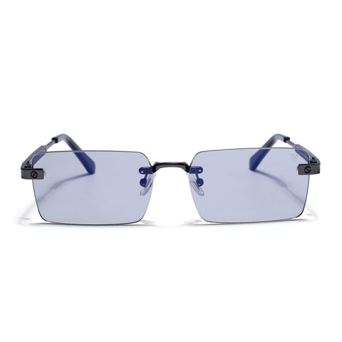 Carter | Smoke Black Rimless Sunglasses | Gun Metal Frame - MG9285