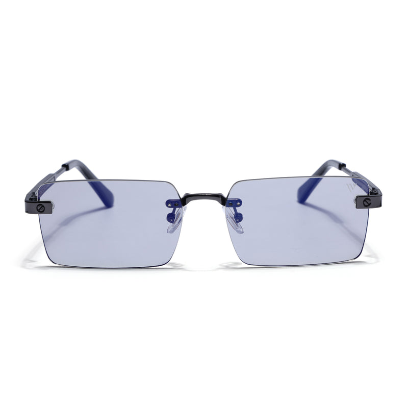 Carter | Smoke Black Rimless Sunglasses | Gun Metal Frame - MG9285