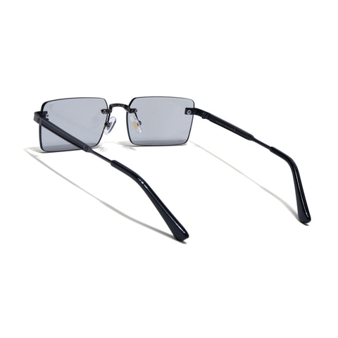 Carter | Smoke Black Rimless Sunglasses | Gun Metal Frame - MG9285