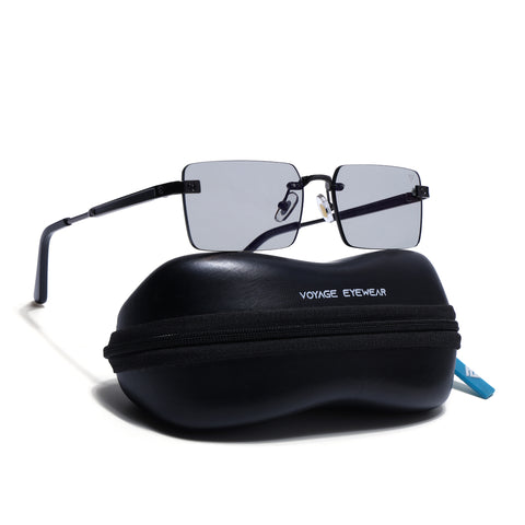 Carter | Smoke Black Rimless Sunglasses | Gun Metal Frame - MG9285