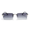 Carter | Olive Rimless Sunglasses | Silver Frame - MG9286