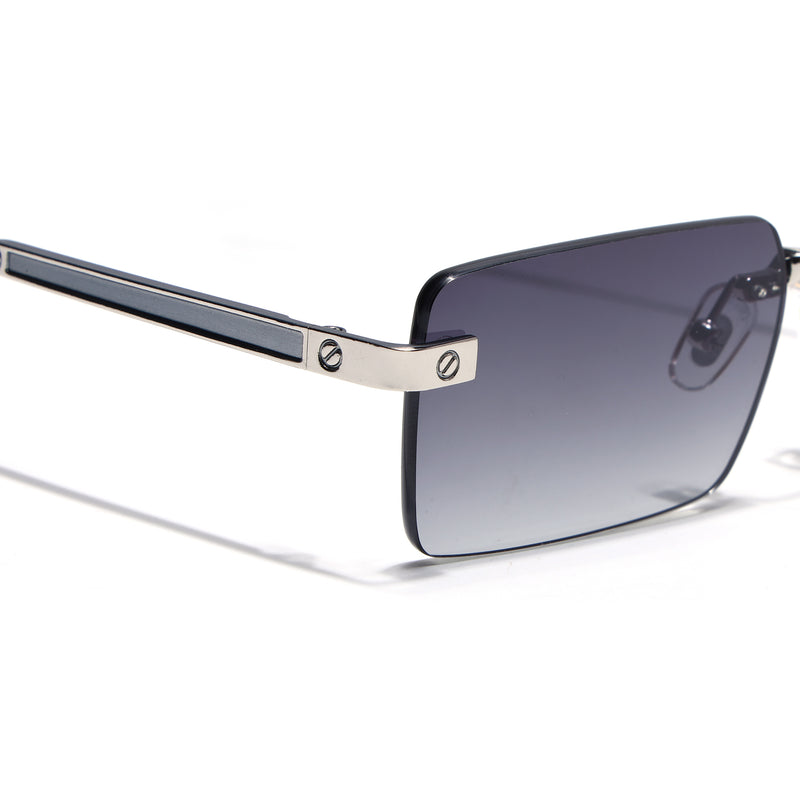 Carter | Olive Rimless Sunglasses | Silver Frame - MG9286