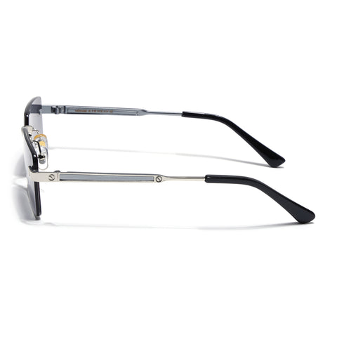 Carter | Olive Rimless Sunglasses | Silver Frame - MG9286