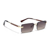 Carter | Brown Rimless Sunglasses | Golden Frame - MG9287