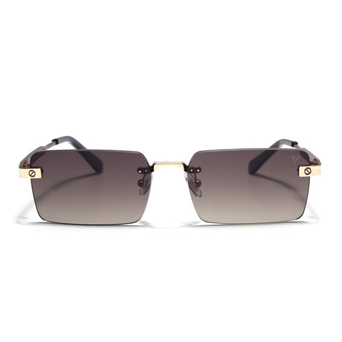Carter | Brown Rimless Sunglasses | Golden Frame - MG9287