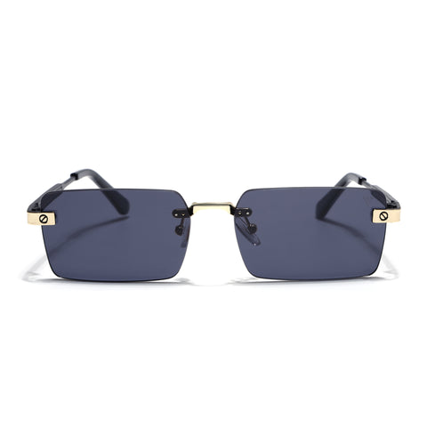 Carter | Black Rimless Sunglasses  | Golden Frame - MG9288