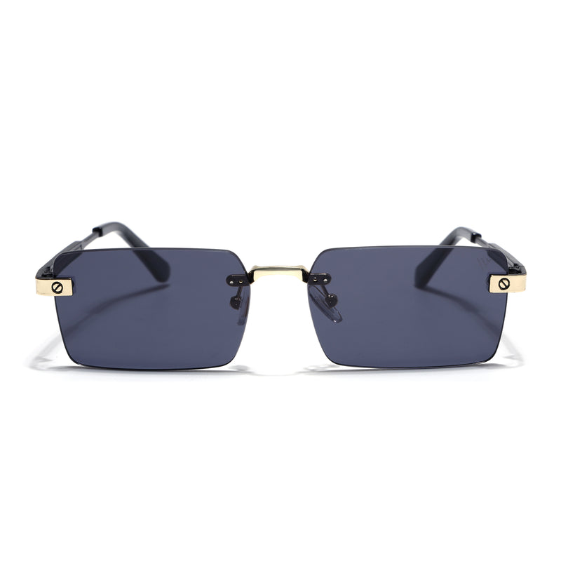 Carter | Black Rimless Sunglasses  | Golden Frame - MG9288
