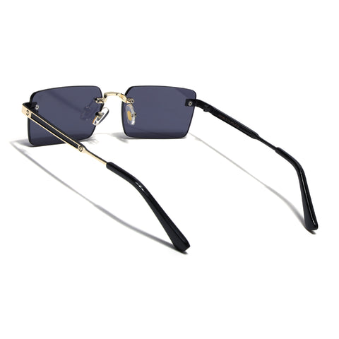 Carter | Black Rimless Sunglasses  | Golden Frame - MG9288