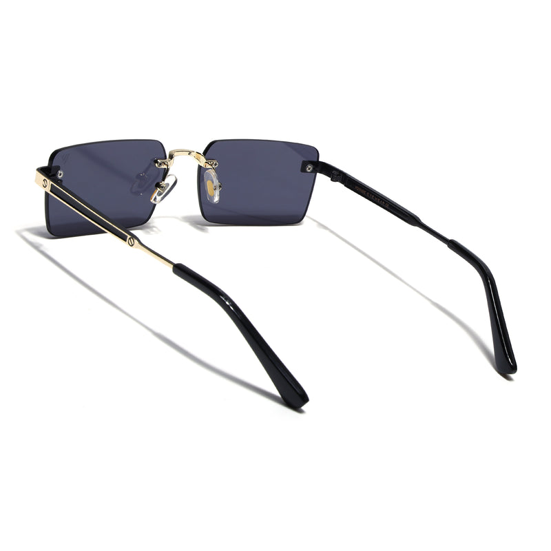 Carter | Black Rimless Sunglasses  | Golden Frame - MG9288
