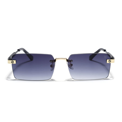 Carter | Shadow Black Rimless Sunglasses | Golden Frame - MG9289