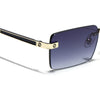 Carter | Shadow Black Rimless Sunglasses | Golden Frame - MG9289