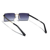 Carter | Shadow Black Rimless Sunglasses | Golden Frame - MG9289