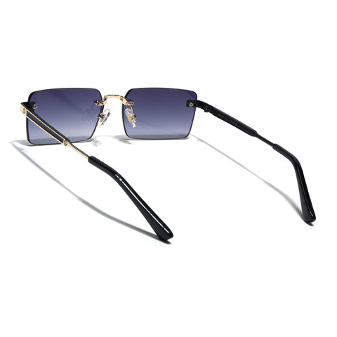 Carter | Shadow Black Rimless Sunglasses | Golden Frame - MG9289