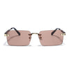 Carter | Maple Brown Rimless Sunglasses | Golden Frame - MG9290