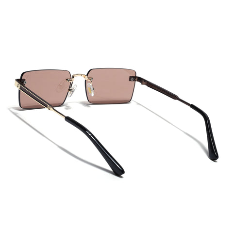 Carter | Maple Brown Rimless Sunglasses | Golden Frame - MG9290