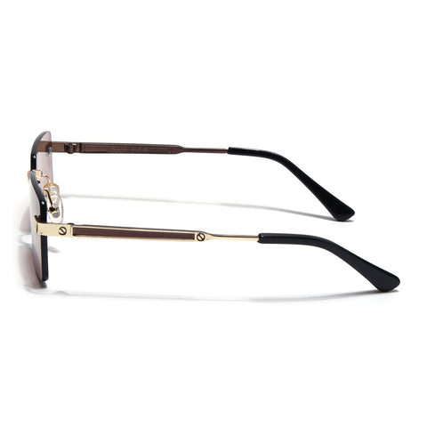 Carter | Maple Brown Rimless Sunglasses | Golden Frame - MG9290