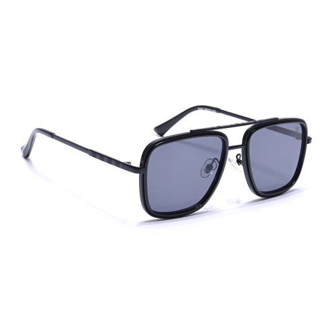Alpha | Black Wayfarer Sunglasses | Black Lens - MG6734