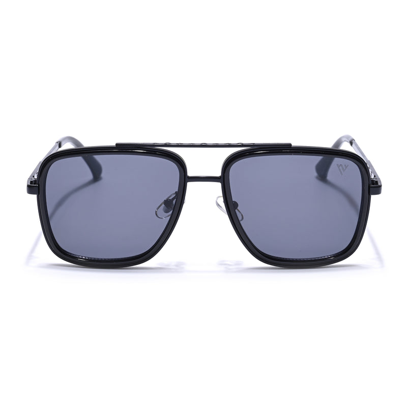 Alpha | Black Wayfarer Sunglasses | Black Lens - MG6734