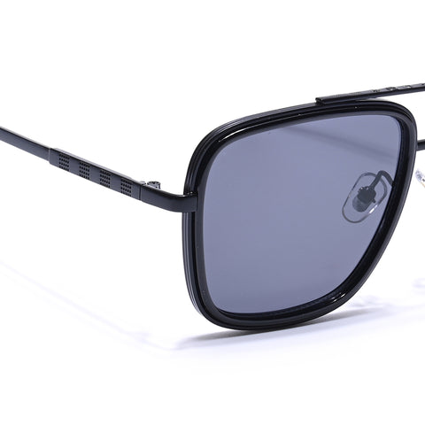Alpha | Black Wayfarer Sunglasses | Black Lens - MG6734