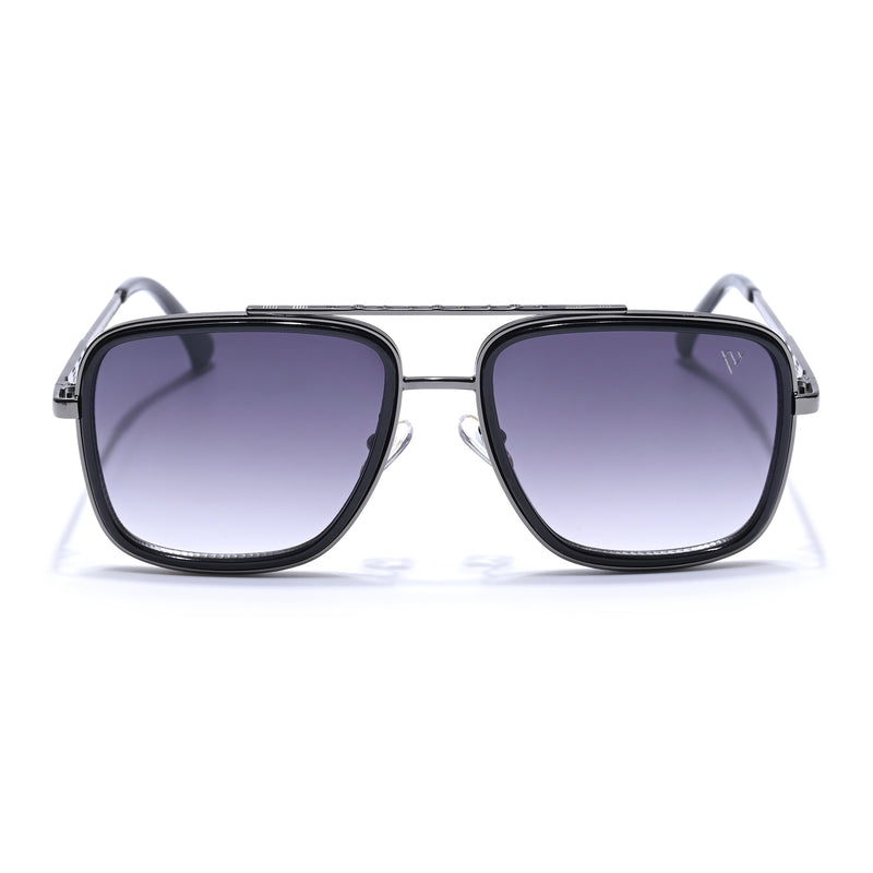 Alpha | Grey Wayfarer Sunglasses | Olive Lens - MG6735
