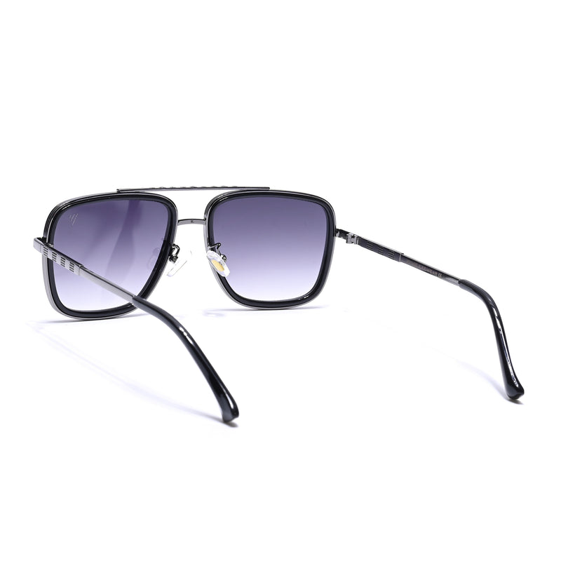 Alpha | Grey Wayfarer Sunglasses | Olive Lens - MG6735