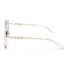 Alpha | Golden Wayfarer Sunglasses | Blue & Clear Lens - MG6736