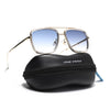 Alpha | Golden Wayfarer Sunglasses | Blue & Clear Lens - MG6736
