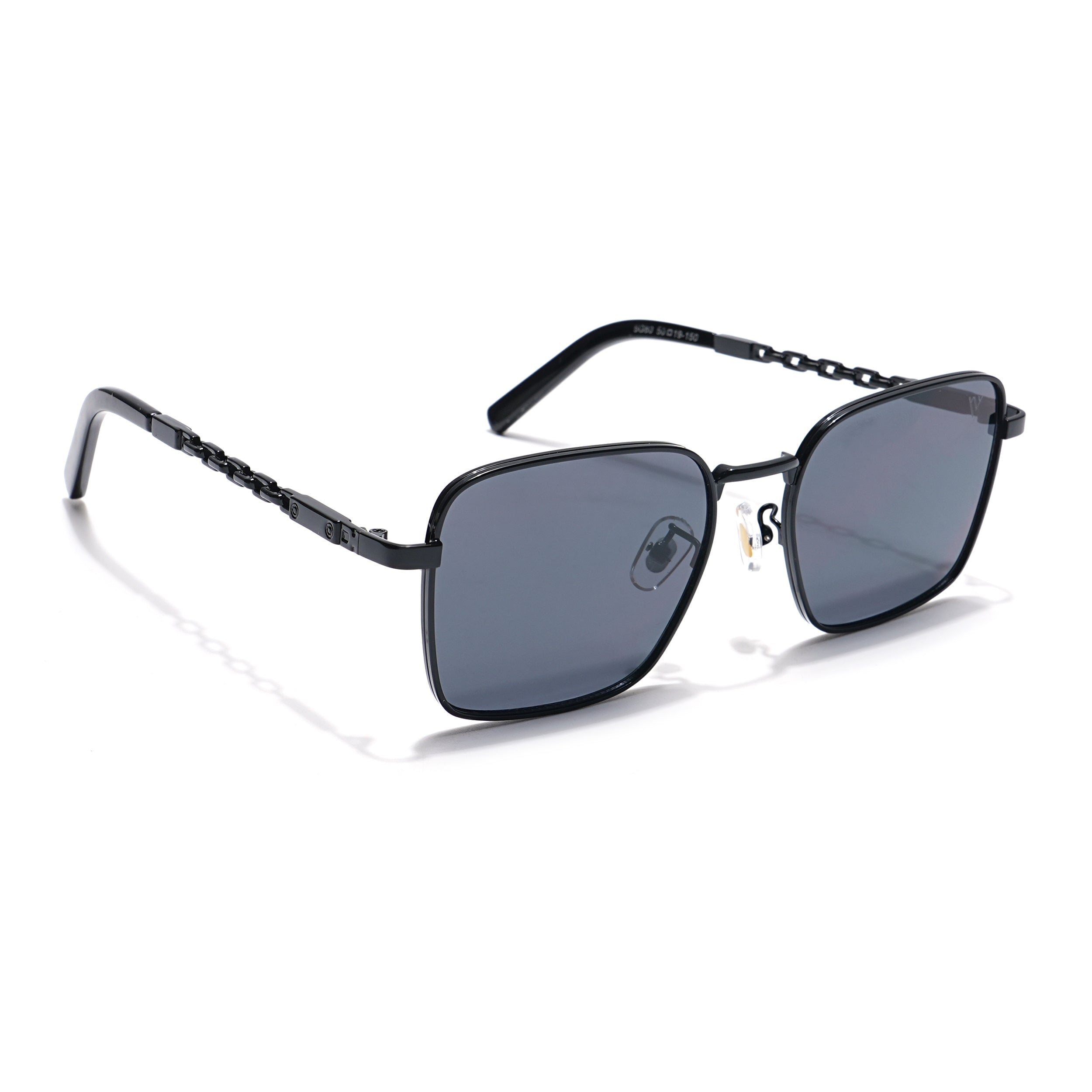Square Sunglasses (Black Lens | Black Frame - MG6009)
