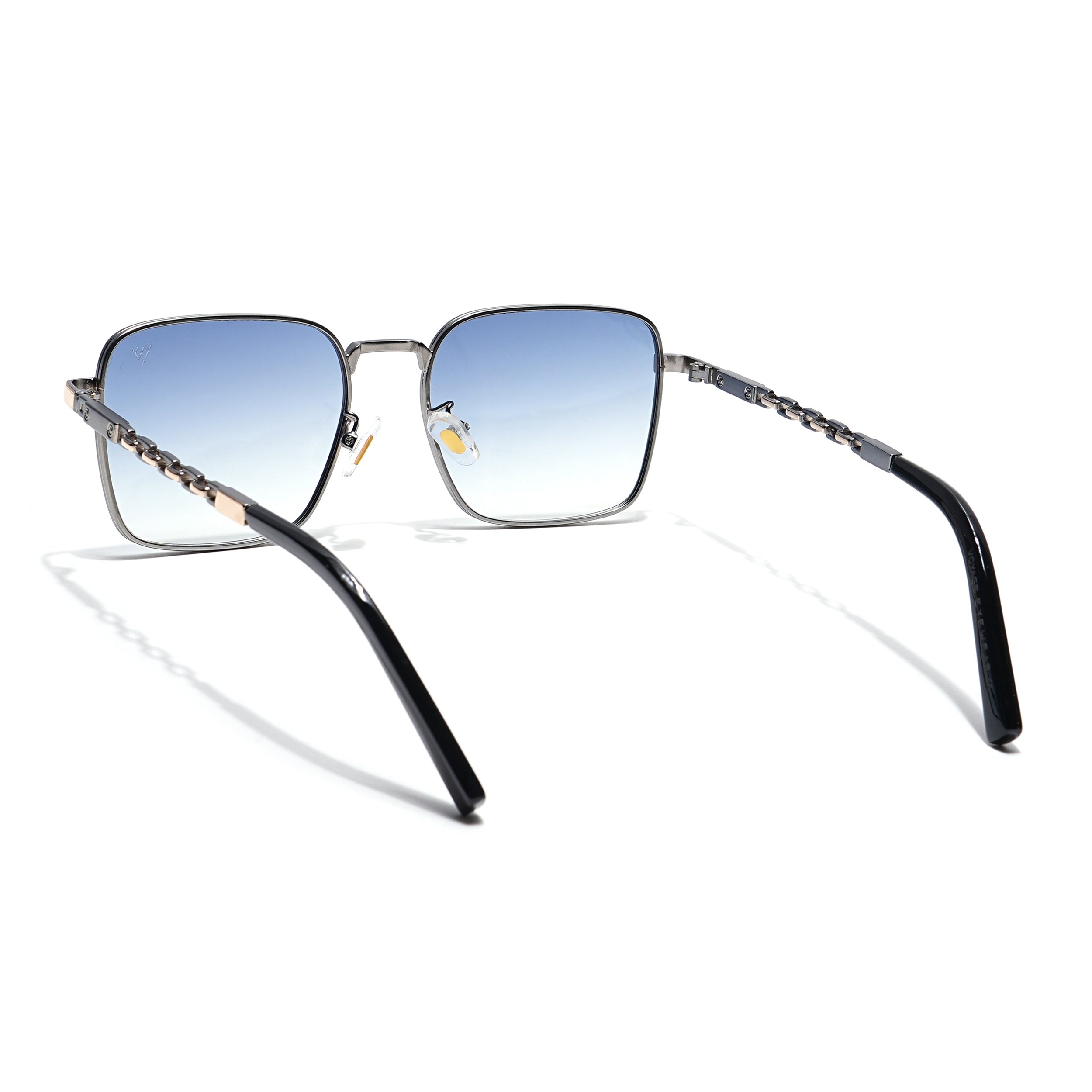 Square Sunglasses (Grey & Clear Lens | Silver Frame - MG6010)