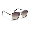 Square Sunglasses (Olive & Clear Lens | Brown & Golden Frame - MG6011)