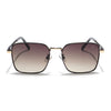 Square Sunglasses (Olive & Clear Lens | Brown & Golden Frame - MG6011)