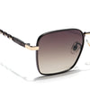 Square Sunglasses (Olive & Clear Lens | Brown & Golden Frame - MG6011)