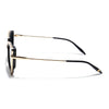 Cateye Sunglasses (Grey & Clear Lens | Golden & Black Frame - MG6015)