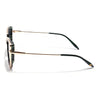 Cateye Sunglasses (Grey & Light Brown Lens | Golden & Black Frame - MG6020)