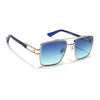 Wayfarer Sunglasses (Grey & Blue Lens | Golden Frame - MG5993)