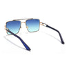 Wayfarer Sunglasses (Grey & Blue Lens | Golden Frame - MG5993)