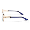 Wayfarer Sunglasses (Grey & Blue Lens | Golden Frame - MG5993)