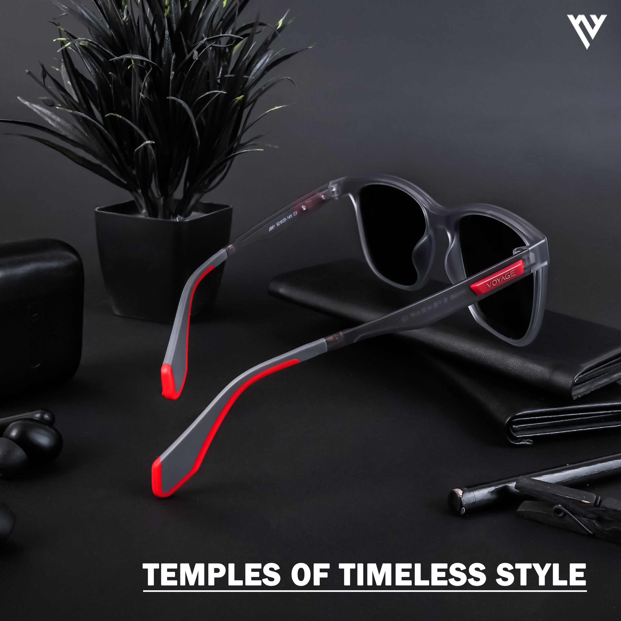 Active Grey Polarized Wayfarer Sunglasses - PMG4467
