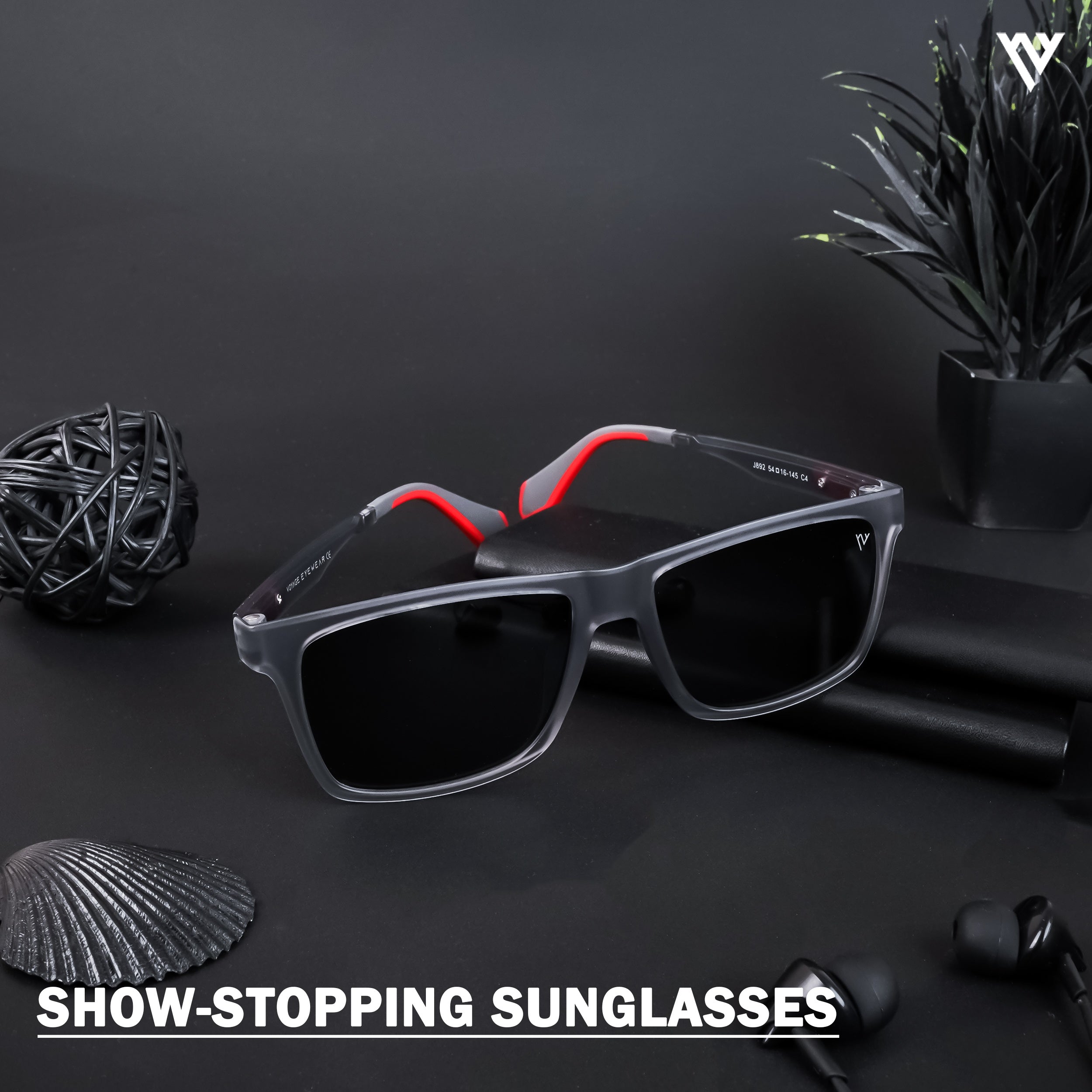 Voyage Exclusive Grey Polarized Wayfarer Sunglasses for Men & Women (892PMG4475)