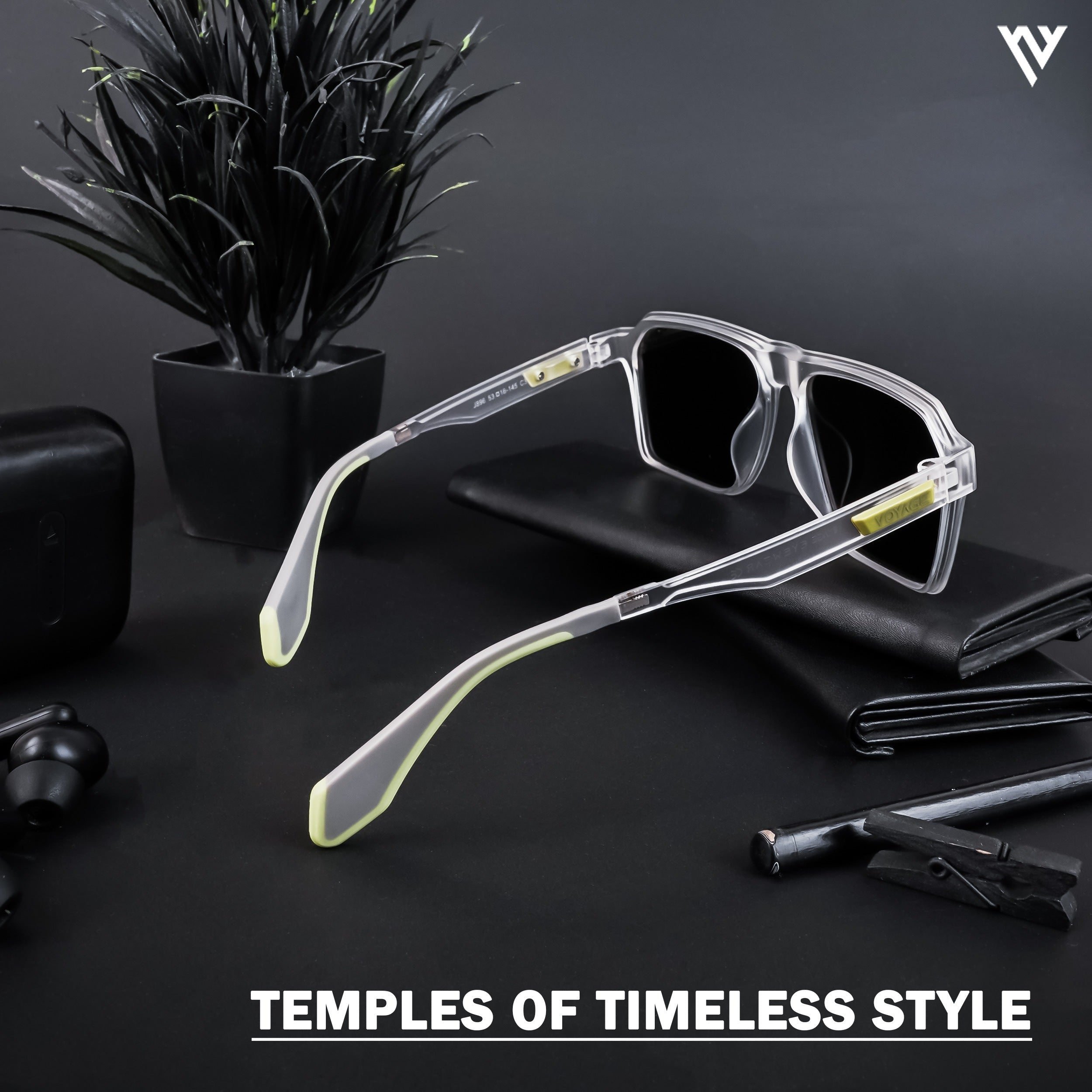 Voyage Exclusive Transparent Polarized Wayfarer Sunglasses for Men & Women (896PMG4455)