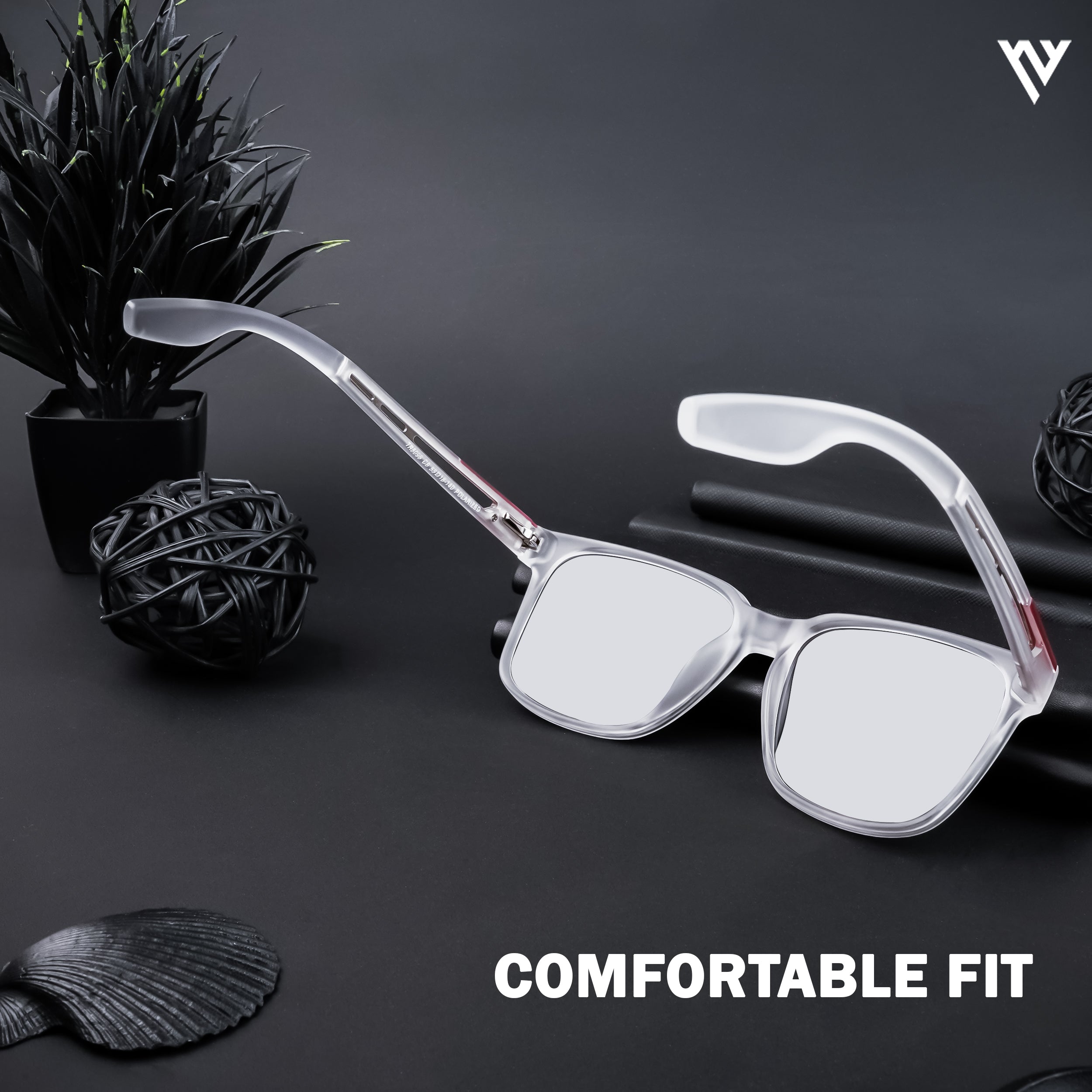 Voyage Exclusive Transparent Polarized Wayfarer Sunglasses for Men & Women (TR8096PMG4488)