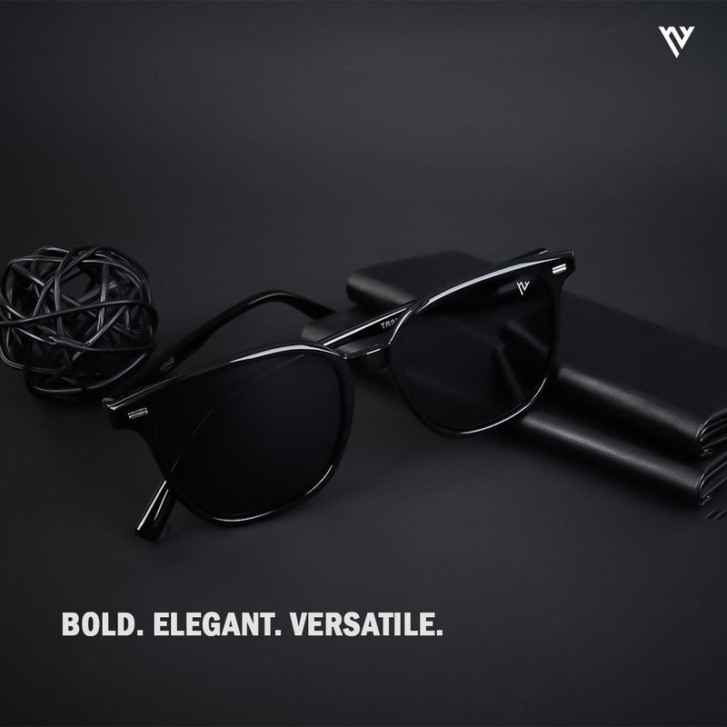 Polarized Black Wayfarer Sunglasses - PMG3723